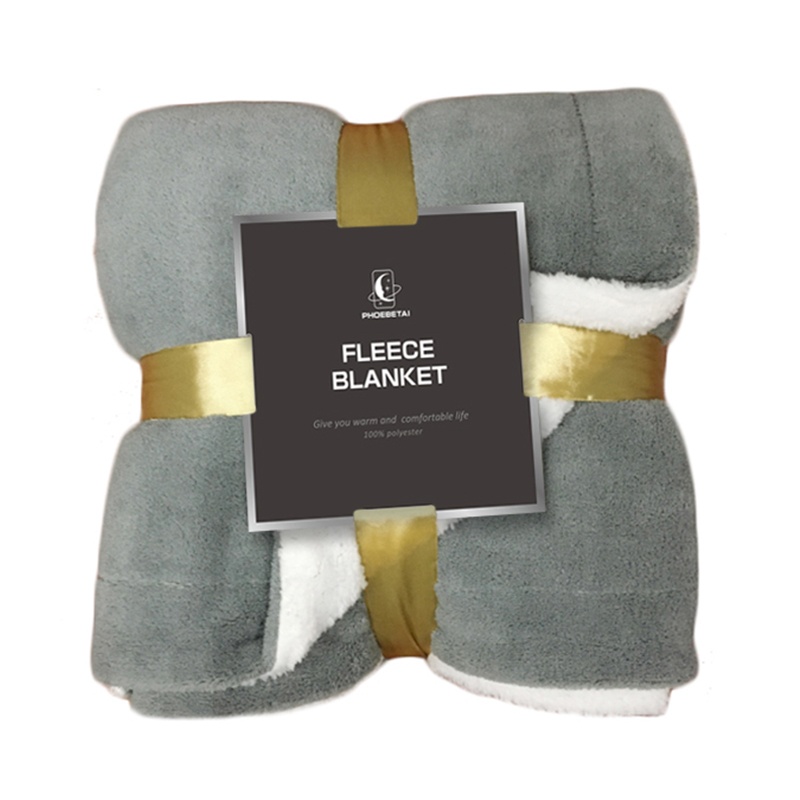 Double layers coral sherpa fleece blanket - Sherpa Fleece Blanket Supplier