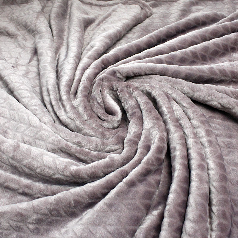 Strip Cut Flower Flannel Fleece Blanket