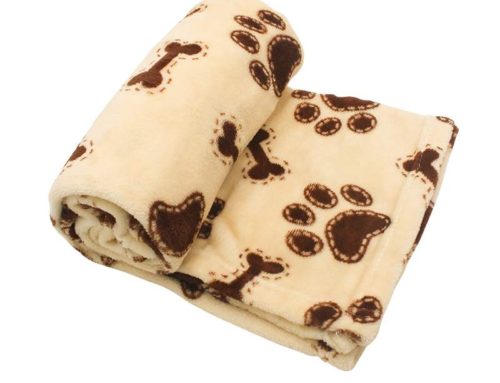 Wholesale luxury fleece custom paw print puppy dog pet blanket