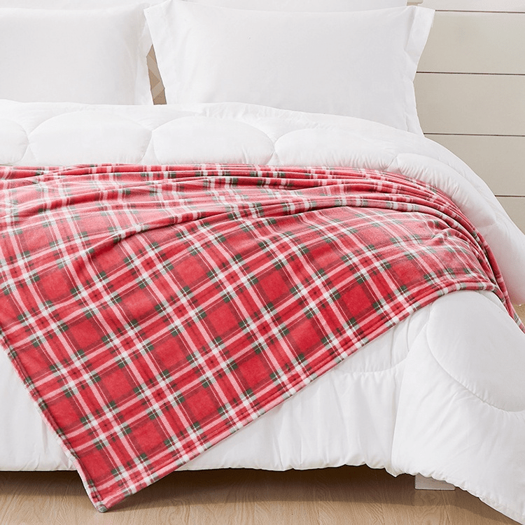  XMSH Warmer Blanket Soft Thick Fleece Blanket, Winter Blanket  Warm Polar Fabric Travel Blanket for Adults (Color : Lv hui, Size :  150x200cm) : Hogar y Cocina
