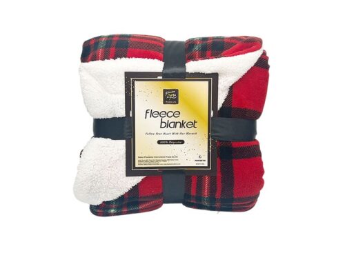 Chrismas Rotary Printing Ultra-Soft Coral Fleece Blanket