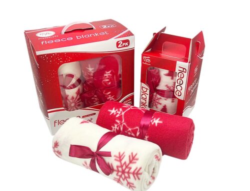 Christmas OEM Fleece Printed Blanket for Gift