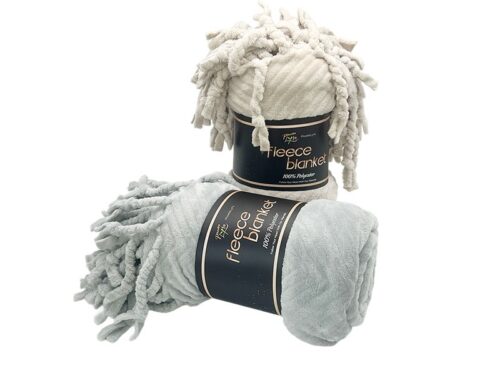 Bulk OEM KS Stripes 100% Polyester Flannel Fleece Blanket